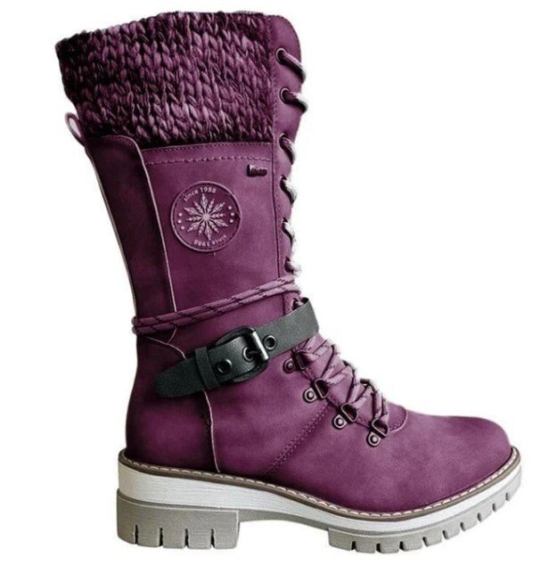 ArcticStride Zimowe Buty | Damskie Orthopedyczne Wysokie Boots-Fioletowy-35-Trend Polska