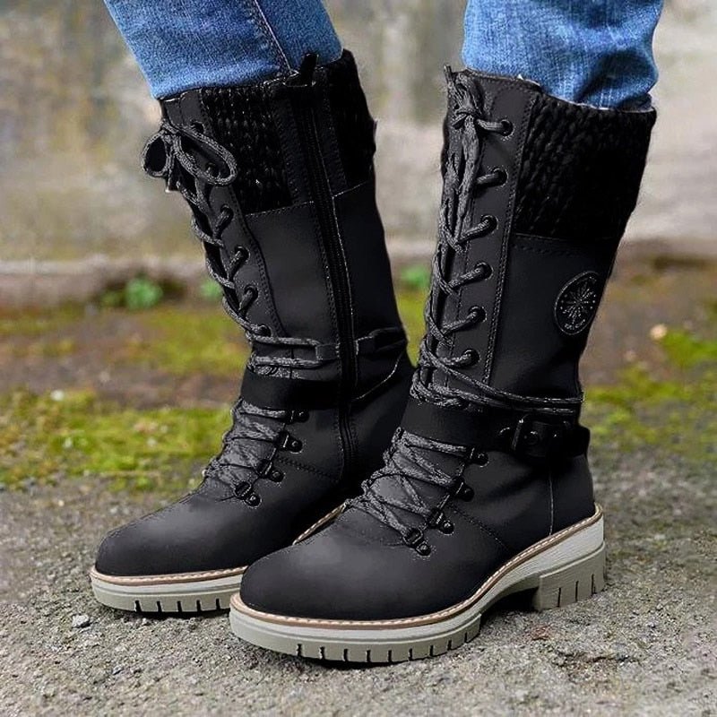 ArcticStride Zimowe Buty | Damskie Orthopedyczne Wysokie Boots-Biały-35-Trend Polska