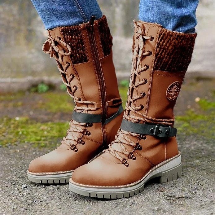 ArcticStride Zimowe Buty | Damskie Orthopedyczne Wysokie Boots-Biały-35-Trend Polska