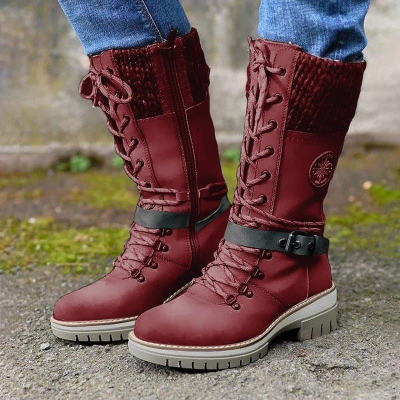 ArcticStride Zimowe Buty | Damskie Orthopedyczne Wysokie Boots-Biały-35-Trend Polska