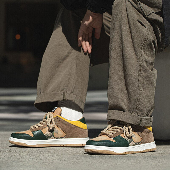 Artystyczne damskie i męskie sneakersy na platformie z motywem fal – Daiki-EU35-Trend Polska