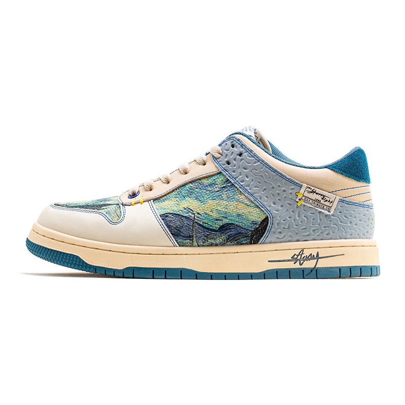 Artystyczne unisex sneakersy z designem nocnych gwiazd i wygodną podeszwą – Lior-EU38-Trend Polska