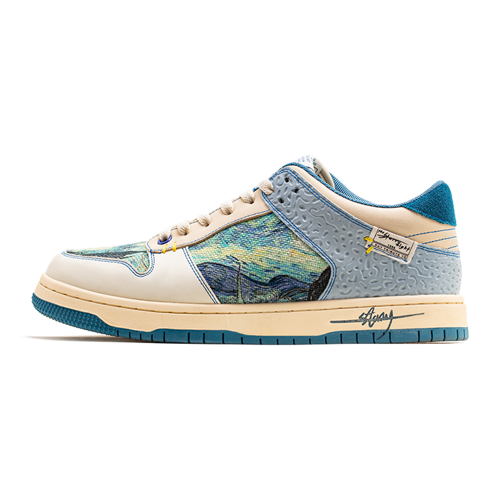 Artystyczne unisex sneakersy z designem nocnych gwiazd i wygodną podeszwą – Lior-EU38-Trend Polska