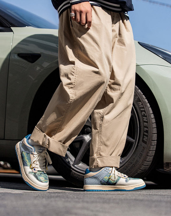 Artystyczne unisex sneakersy z designem nocnych gwiazd i wygodną podeszwą – Lior-EU38-Trend Polska
