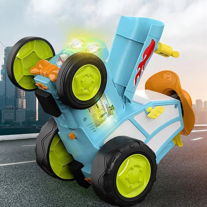 Auto kaskaderskie ze światłem i muzyką – SpinRacer-Niebieski-Trend Polska