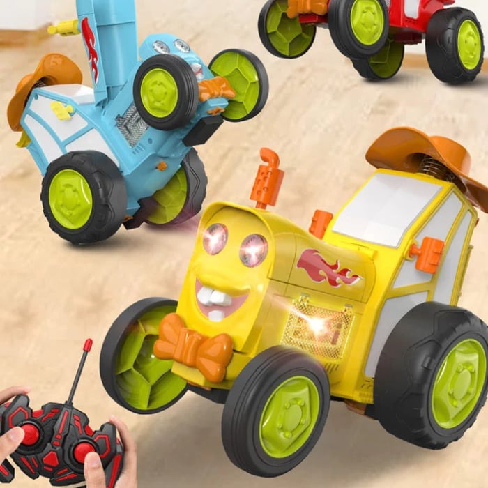 Auto kaskaderskie ze światłem i muzyką – SpinRacer-Czerwony-Trend Polska