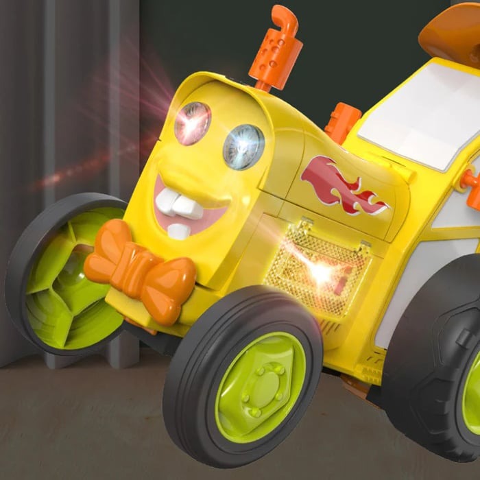 Auto kaskaderskie ze światłem i muzyką – SpinRacer-Żółty-Trend Polska