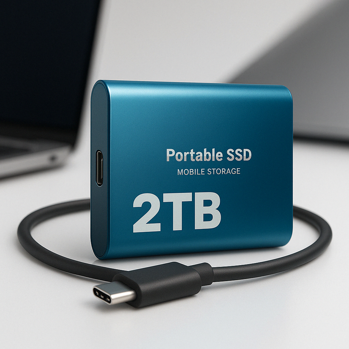 Portable High-Speed SSD Storage, USB-C 1050MB/s (2TB) 1