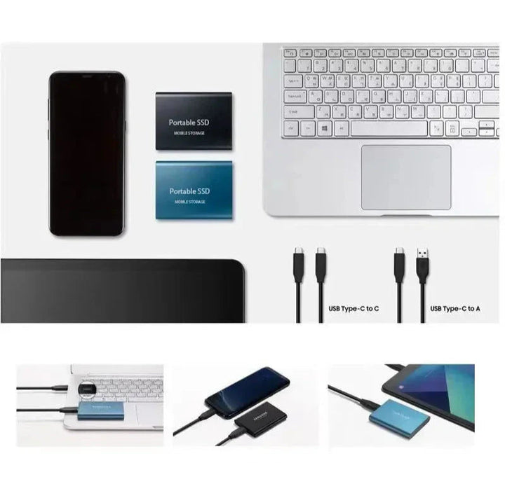 Portable High-Speed SSD Storage, USB-C 1050MB/s (2TB) 5