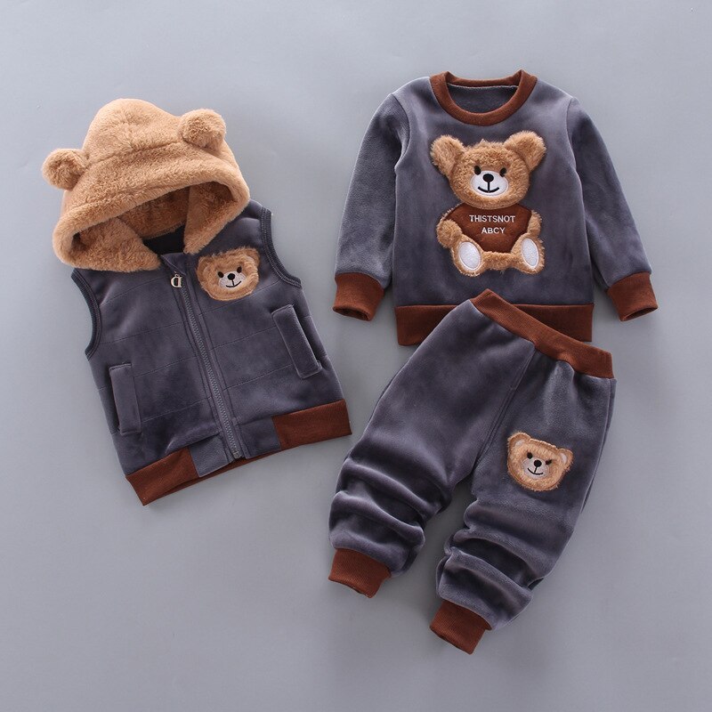 Baby Winterset (Zestaw 3) - Finn-Ciemnoszary-6-12 miesięcy (80cm)-Trend Polska