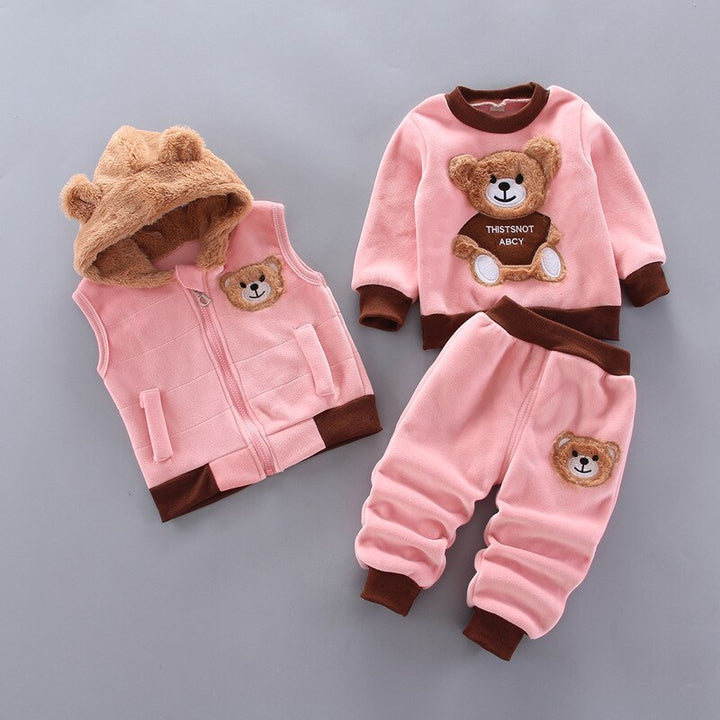 Baby Winterset (Zestaw 3) - Finn-Różowy-6-12 miesięcy (80cm)-Trend Polska
