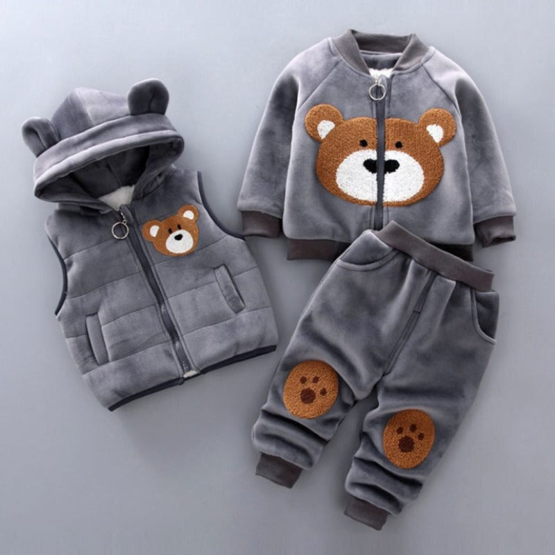 Baby Winterset (Zestaw 3) - Finn-Szary-6-12 miesięcy (80cm)-Trend Polska