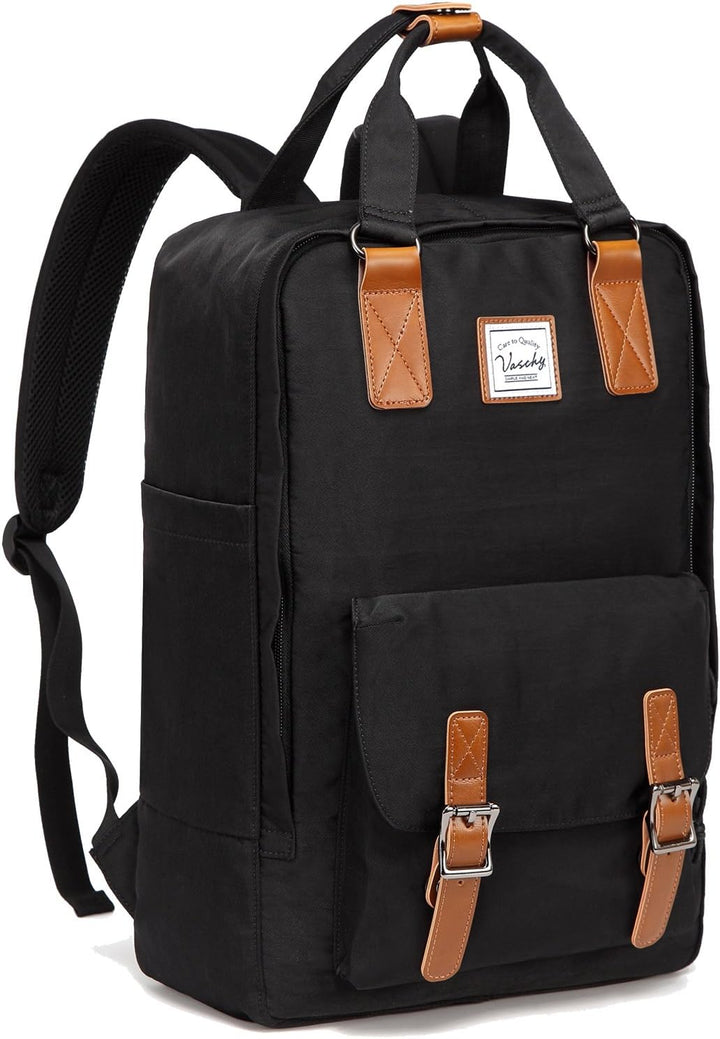 15,6-calowy (39.62 cm) wodoodporny vintage plecak na laptopa z kieszeniami organizacyjnymi – UrbanEase