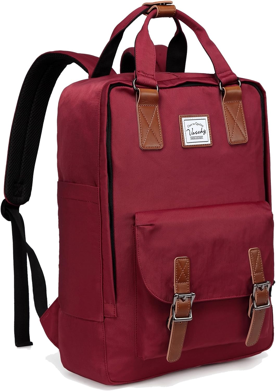 15,6-calowy (39.62 cm) wodoodporny vintage plecak na laptopa z kieszeniami organizacyjnymi – UrbanEase