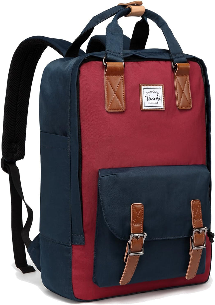 15,6-calowy (39.62 cm) wodoodporny vintage plecak na laptopa z kieszeniami organizacyjnymi – UrbanEase