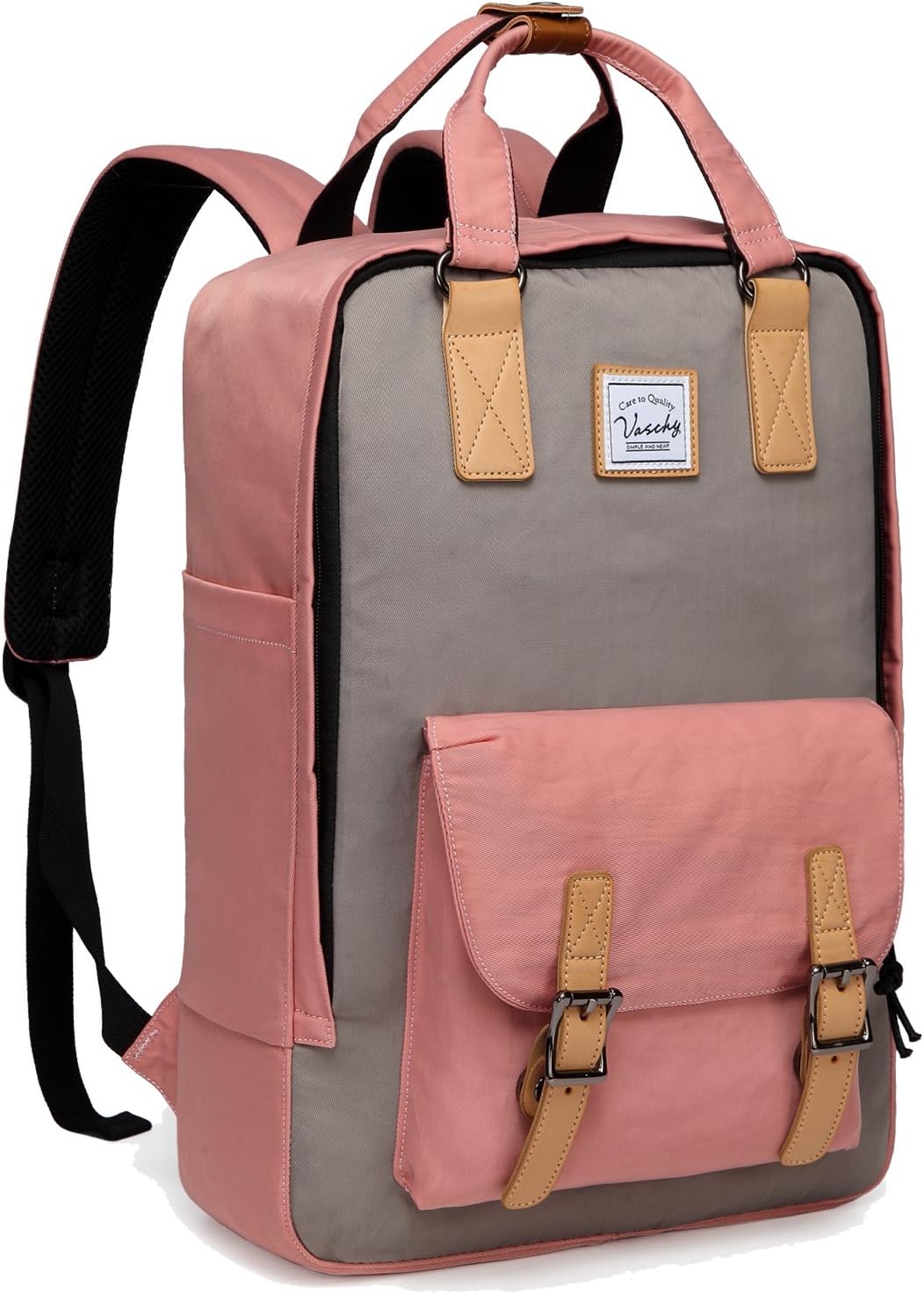 15,6-calowy (39.62 cm) wodoodporny vintage plecak na laptopa z kieszeniami organizacyjnymi – UrbanEase