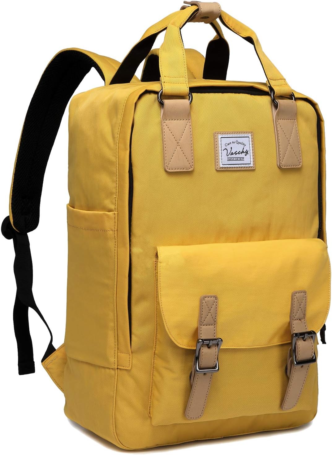 15,6-calowy (39.62 cm) wodoodporny vintage plecak na laptopa z kieszeniami organizacyjnymi – UrbanEase