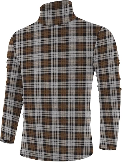 Basic Męski Golf - Randy-Brązowy Szary-S-Trend Polska