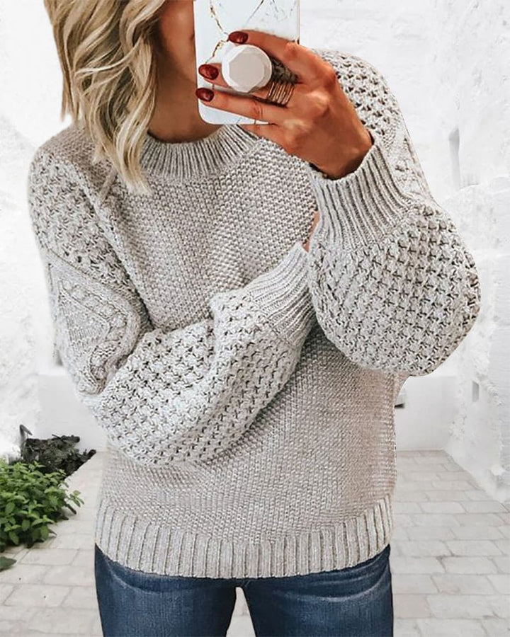 Basic Pullover Sweter - Evelyn-Szary-S-Trend Polska