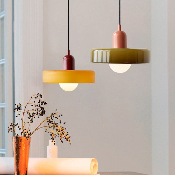 Bauhaus Colored Glass Pendant Light 44