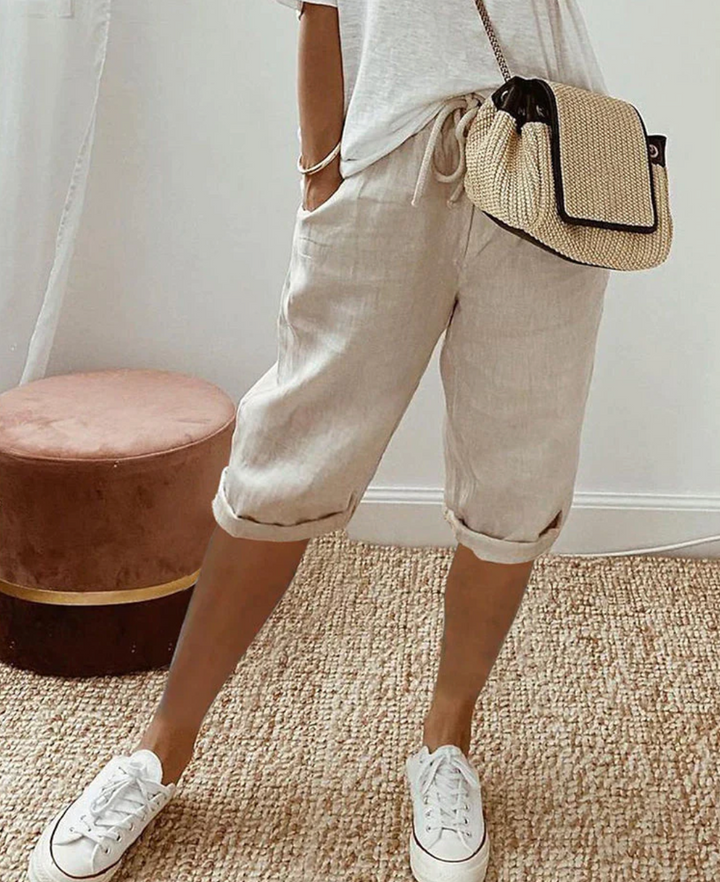 Bawełniane szorty damskie - BreezeFlow-Khaki-S-Trend Polska