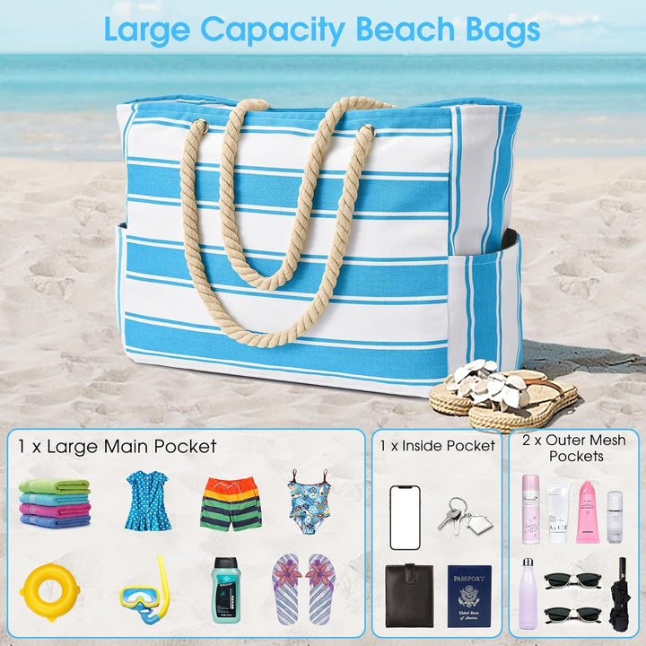 Wodoodporna i piaskoodporna oversized torba plażowa – SandAway