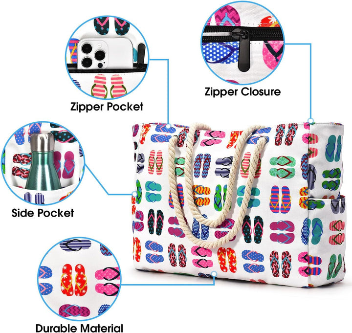 Wodoodporna i piaskoodporna oversized torba plażowa – SandAway