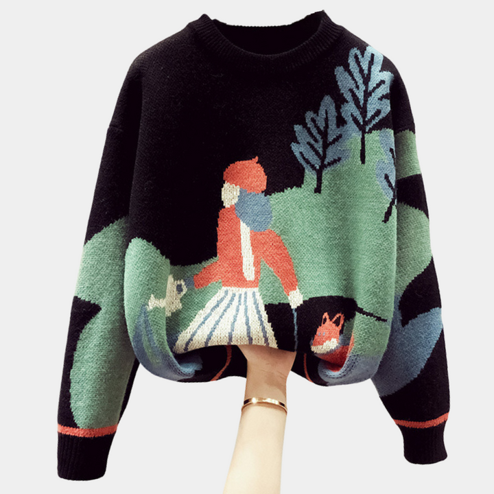 Belight - Casual Ciepły Sweter dla Damen-Czarny-XS-Trend Polska