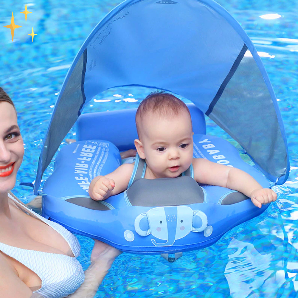 Bezpieczna obręcz ratunkowa dla małych dzieci - AquaSafe-GRATIS Parasol o wartości 30 €-Słoń-Trend Polska