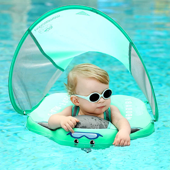 Bezpieczna obręcz ratunkowa dla małych dzieci - AquaSafe-GRATIS Parasol o wartości 30 €-Zielony-Trend Polska