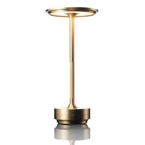 Bezprzewodowa lampa biurkowa z możliwością ładowania przez USB - GlowBeam-Złoto-Trend Polska