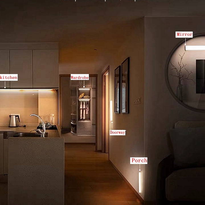 BEZPRZEWODOWA LAMPA NOCNA LED Z CZUJNIKIEM RUCHU I ŁADOWALNĄ BATERIĄ-Trend Polska