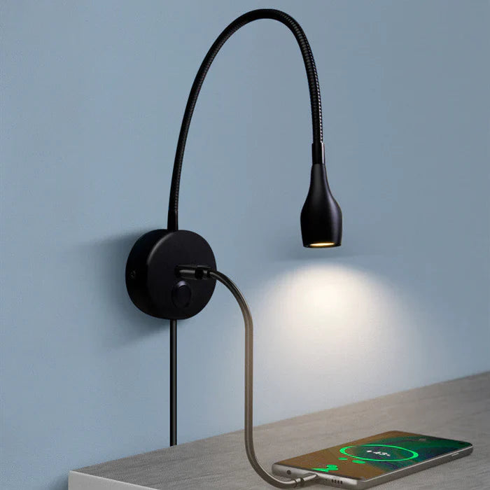 Bezprzewodowa Lampa Ścienna dla Czarującej Atmosfery - LumaWave-Czarny 220v białe światło-Trend Polska