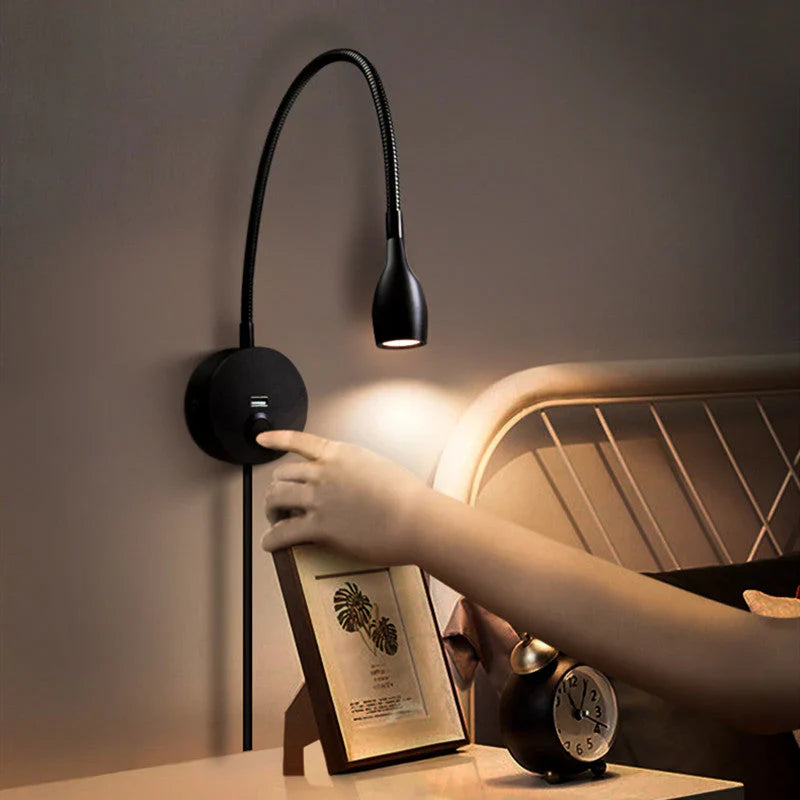 Bezprzewodowa Lampa Ścienna dla Czarującej Atmosfery - LumaWave-Czarny 220v ciepłe światło-Trend Polska