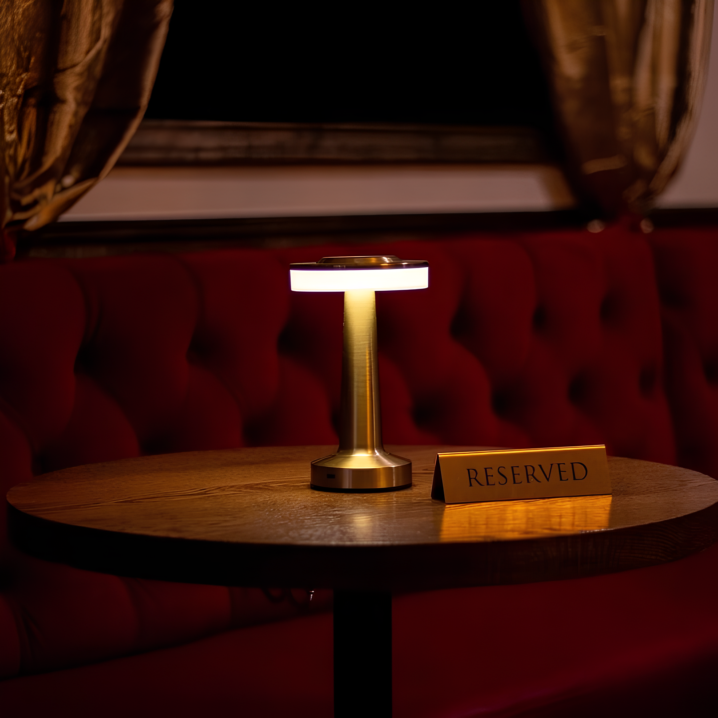 Bezprzewodowa lampa stołowa w stylu retro - LumiBar-Złoto-Trend Polska
