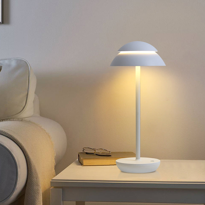 Bezprzewodowa lampa stołowa z wbudowanym oświetleniem LED - GlowBeam-Biały-Trend Polska