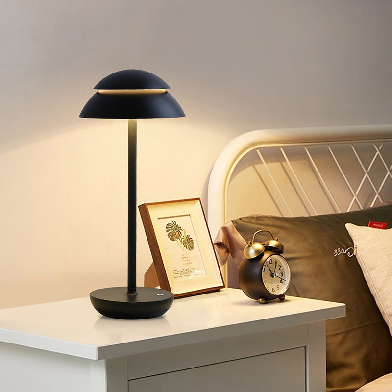Bezprzewodowa lampa stołowa z wbudowanym oświetleniem LED - GlowBeam-Czarny-Trend Polska