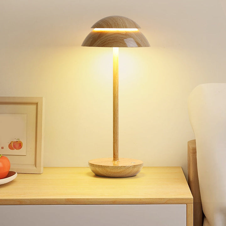 Bezprzewodowa lampa stołowa z wbudowanym oświetleniem LED - GlowBeam-Drewno-Trend Polska