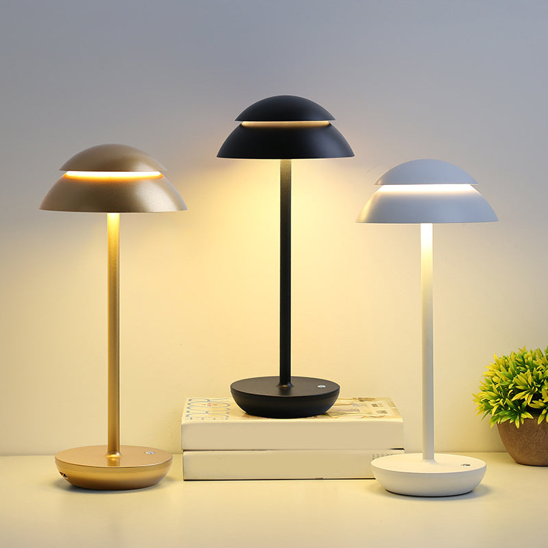 Bezprzewodowa lampa stołowa z wbudowanym oświetleniem LED - GlowBeam-Biały-Trend Polska