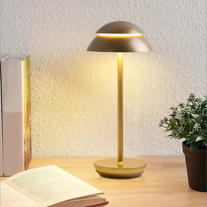 Bezprzewodowa lampa stołowa z wbudowanym oświetleniem LED - GlowBeam-Złoto-Trend Polska
