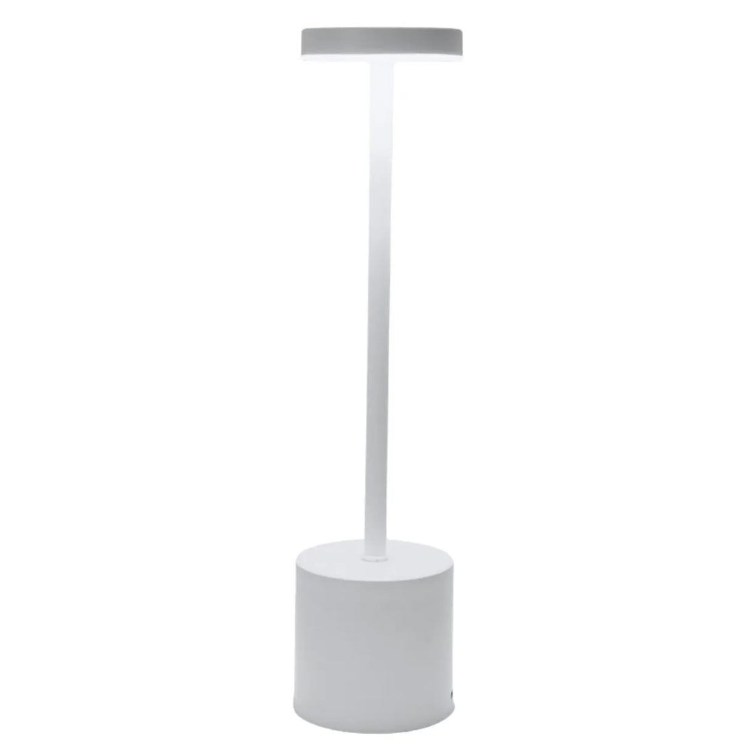 Bezprzewodowa Metalowa Lampa Stołowa LED - LumiMetal-Biały-Trend Polska