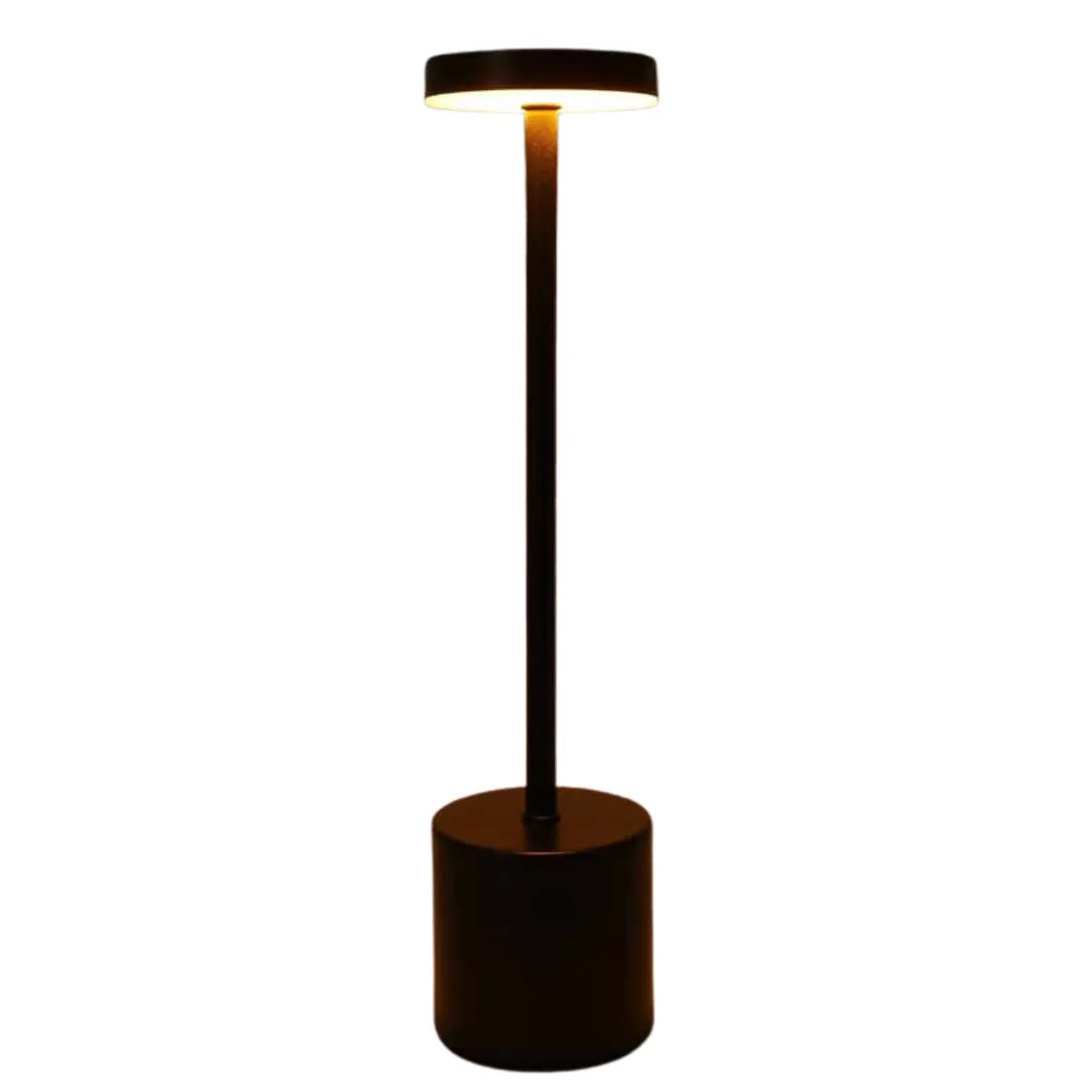 Bezprzewodowa Metalowa Lampa Stołowa LED - LumiMetal-Czarny-Trend Polska