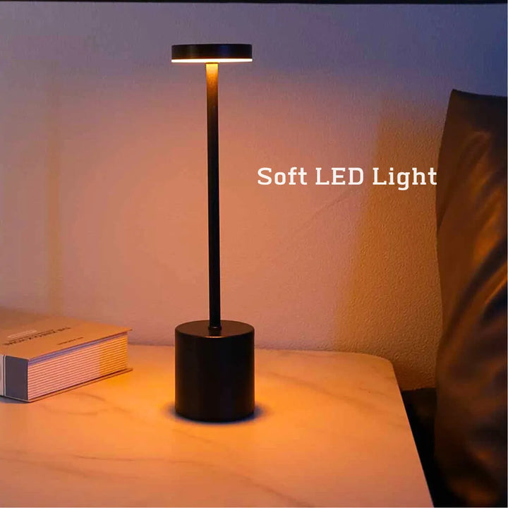 Bezprzewodowa Metalowa Lampa Stołowa LED - LumiMetal-Biały-Trend Polska