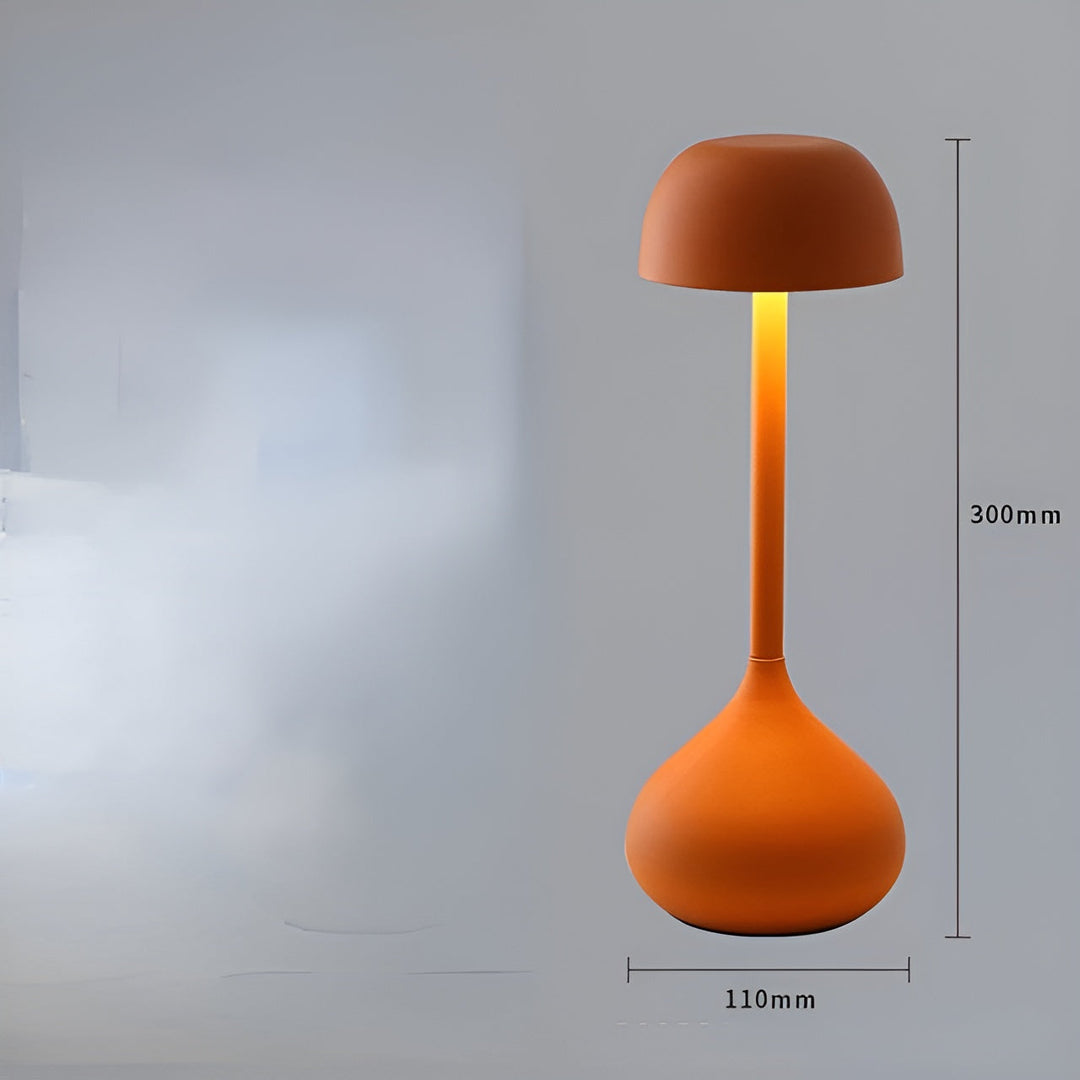 Bezprzewodowa Przyciemniana Lampa Stolikowa w Kształcie Grzyba - GlowMush-Pomarańczowy-Trend Polska