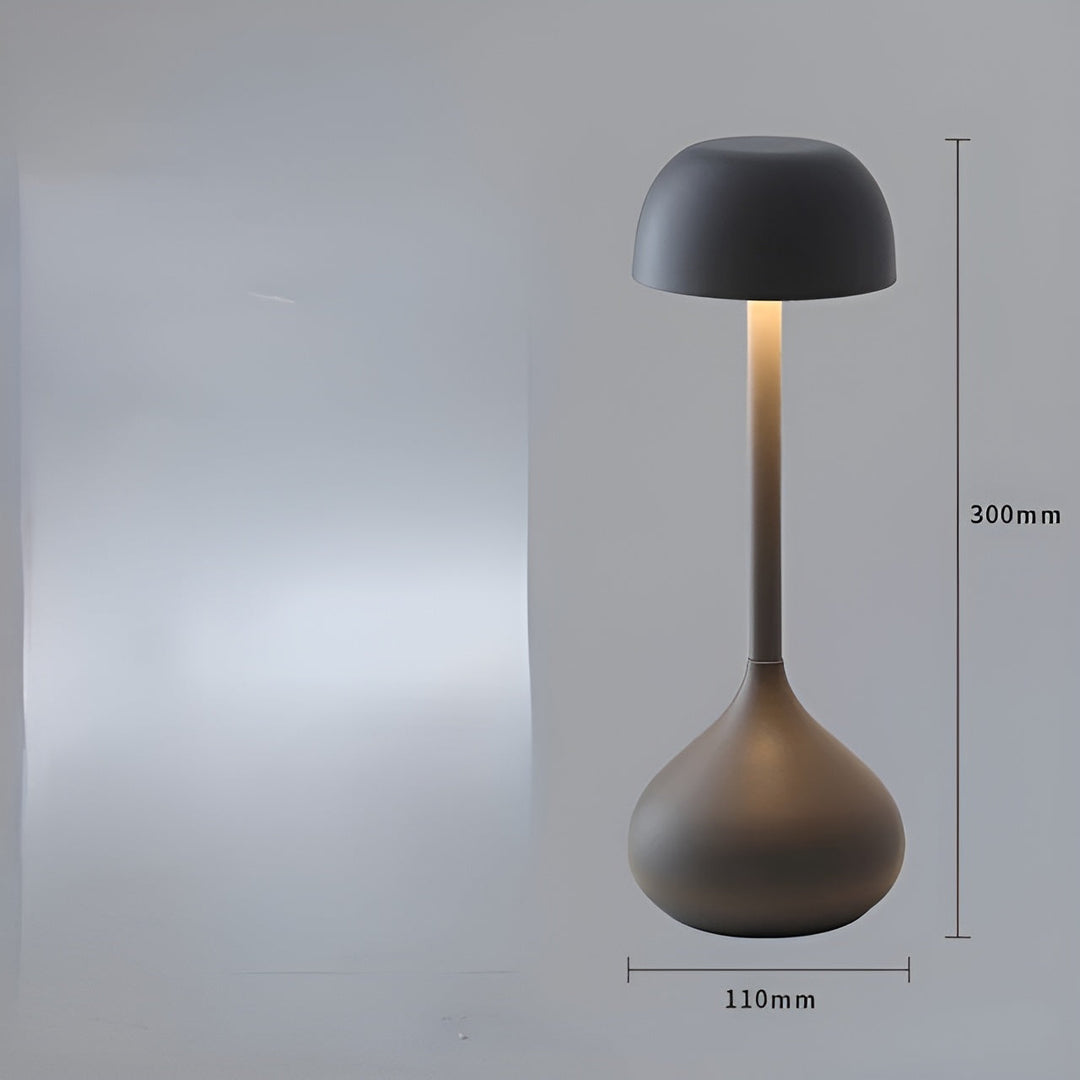 Bezprzewodowa Przyciemniana Lampa Stolikowa w Kształcie Grzyba - GlowMush-Szary Mat-Trend Polska