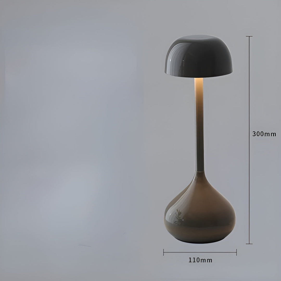 Bezprzewodowa Przyciemniana Lampa Stolikowa w Kształcie Grzyba - GlowMush-Szary połysk-Trend Polska
