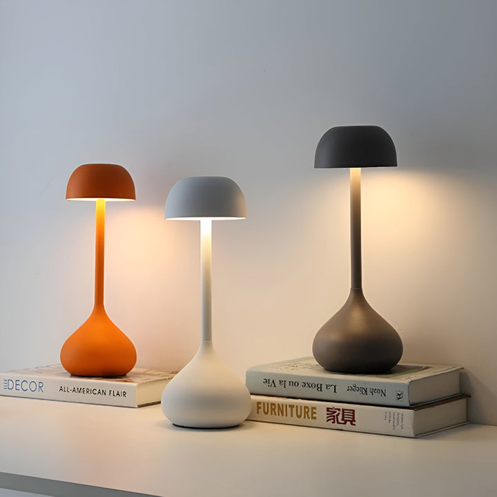 Bezprzewodowa Przyciemniana Lampa Stolikowa w Kształcie Grzyba - GlowMush-Biała maczuga-Trend Polska