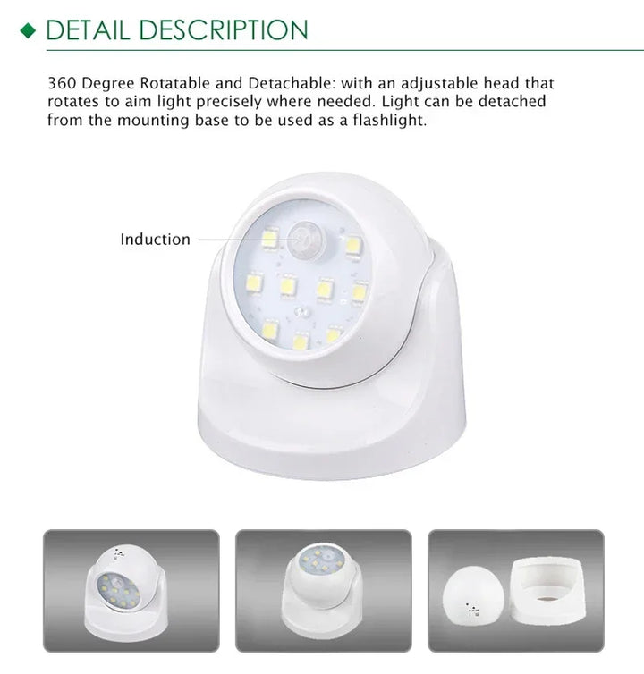 Bezprzewodowy reflektor LED - BrightGuard-Czarny-Trend Polska