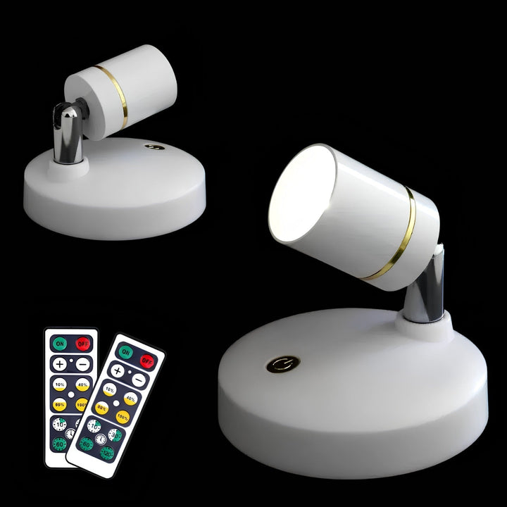 Bezprzewodowy reflektor LED - LumaSpot-2-Białe - Baterie AA-Biały-Trend Polska