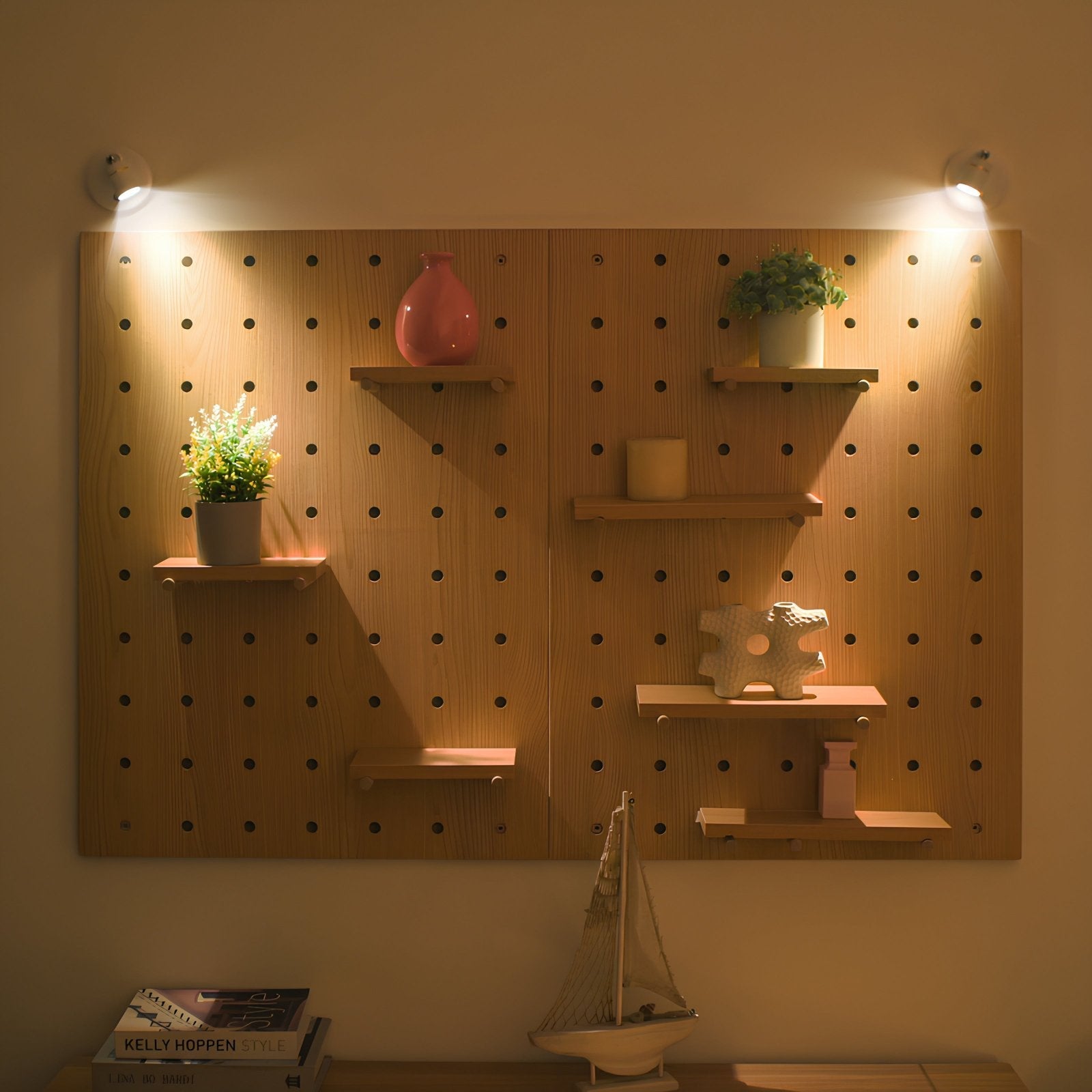 Bezprzewodowy reflektor LED - LumaSpot-2-Białe - Baterie AA-Biały-Trend Polska